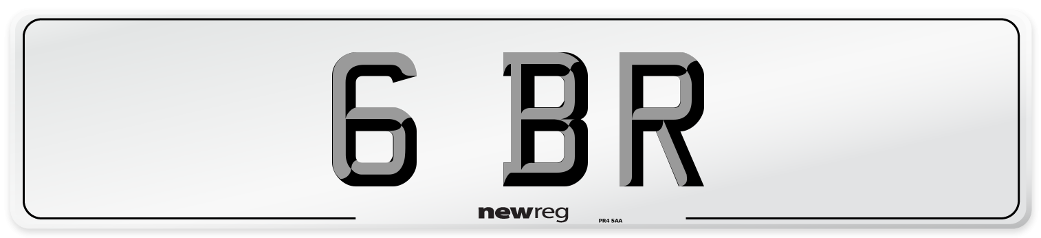 6 BR Number Plate from New Reg